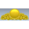 Декоративная накладка с медальоном и розами - 3D модель STL для ЧПУ