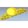 Декоративная накладка с медальоном и розами - 3D модель STL для ЧПУ
