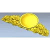 Декоративная накладка с медальоном и розами - 3D модель STL для ЧПУ