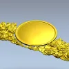 Декоративная накладка с медальоном и розами - 3D модель STL для ЧПУ