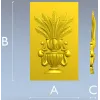 Перистая ваза - 3D панель в формате STL для ЧПУ