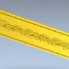 Горизонтальная декоративная панель с растительным гирляндом - STL для ЧПУ
