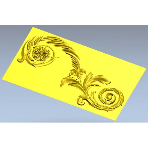 Elegant Floral Acanthus STL Model for CNC Milling