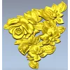 Floral Embrace - Detailed Corner Floral STL Model for CNC