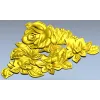 Floral Embrace - Detailed Corner Floral STL Model for CNC