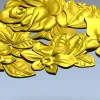 Floral Embrace - Detailed Corner Floral STL Model for CNC