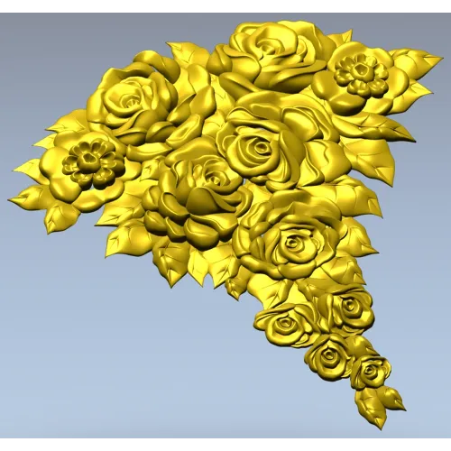 Рельефный каскад роз - 3D модель STL для ЧПУ