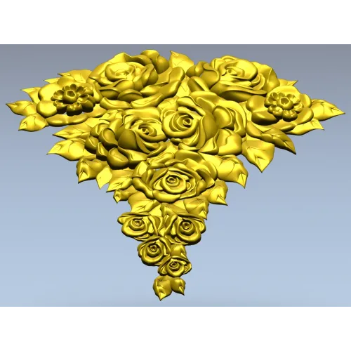 Рельефный каскад роз - 3D модель STL для ЧПУ