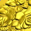 Рельефная вертикальная панель "Бордюр Роз и Пионов" - STL для ЧПУ