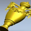 Ваза-Урна с цветочной гирляндой - STL модель для ЧПУ