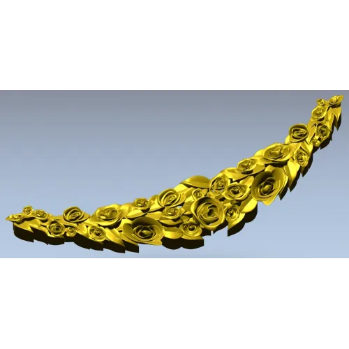 Полумесяц из роз - 3D модель STL для ЧПУ