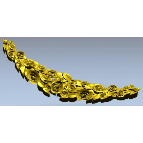 Полумесяц из роз - 3D модель STL для ЧПУ