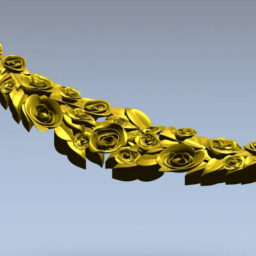 Полумесяц из роз - 3D модель STL для ЧПУ