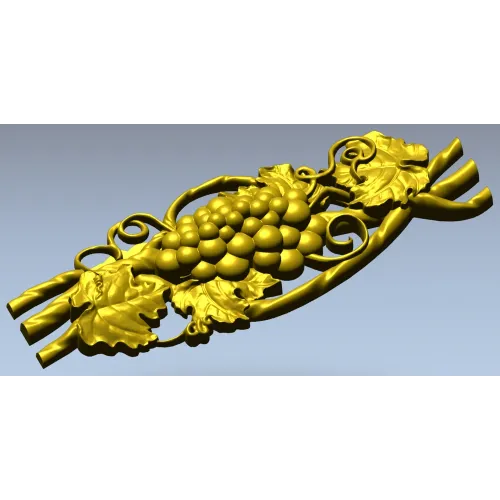 Виноградная декоративная накладка - 3D модель в формате STL для ЧПУ