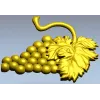 Detailed Grapes and Leaves STL Model for CNC Milling