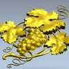 Виноградная гроздь - 3D модель STL для ЧПУ (виноградный орнамент)