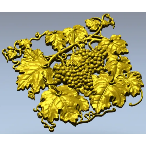 Виноградная декоративная панель - 3D модель STL для ЧПУ