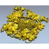Виноградная декоративная панель - 3D модель STL для ЧПУ