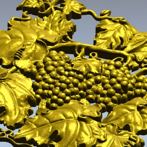 Виноградная декоративная панель - 3D модель STL для ЧПУ