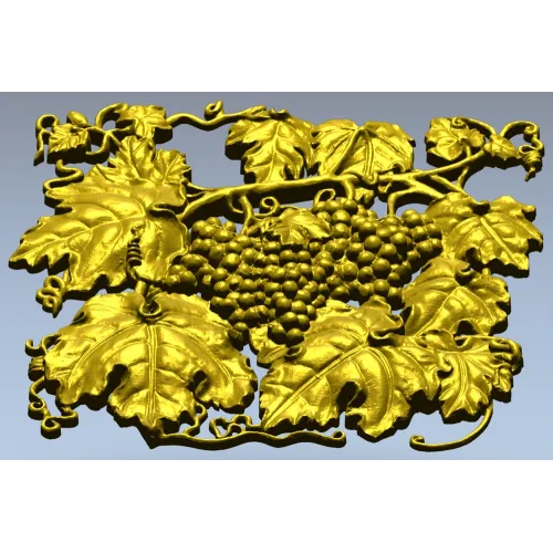 Виноградная декоративная панель - 3D модель STL для ЧПУ