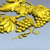 Виноградная угловая резьба - 3D модель STL для ЧПУ