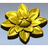 Декоративная розетка "Солнечный Нарцисс" - 3D модель STL для ЧПУ