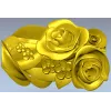 Rose Blossom Cluster STL Model for CNC Milling