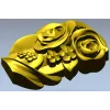 Rose Blossom Cluster STL Model for CNC Milling