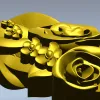 Rose Blossom Cluster STL Model for CNC Milling
