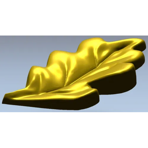 Декоративный дубовый лист - 3D модель STL для ЧПУ
