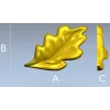 Декоративный дубовый лист - 3D модель STL для ЧПУ