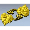 Detailed Floral Vine STL Model for CNC Milling
