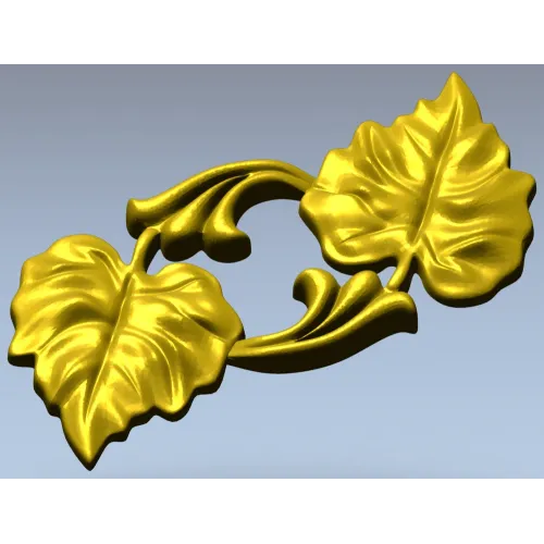 Detailed Floral Vine STL Model for CNC Milling