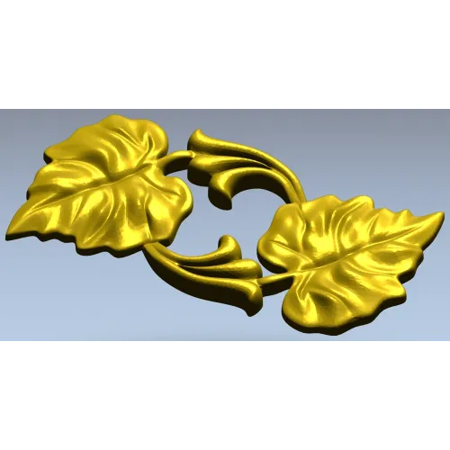 Detailed Floral Vine STL Model for CNC Milling