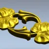 Detailed Floral Vine STL Model for CNC Milling