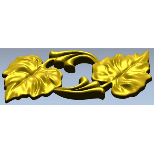 Detailed Floral Vine STL Model for CNC Milling