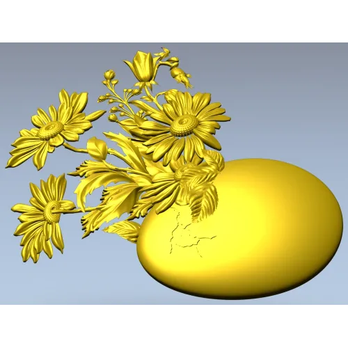3D модель "Ромашковое яйцо" - STL для ЧПУ