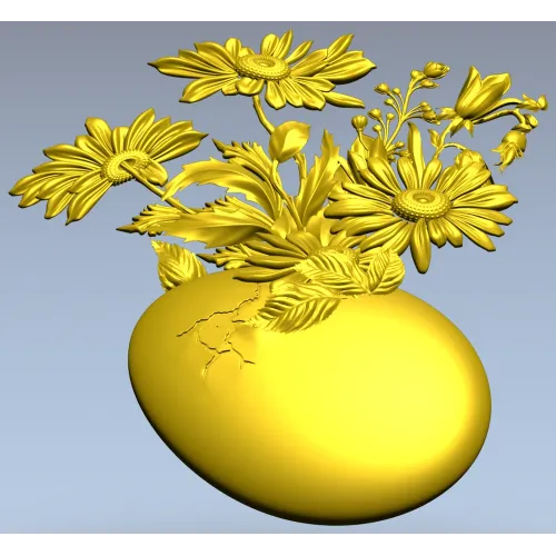 3D модель "Ромашковое яйцо" - STL для ЧПУ