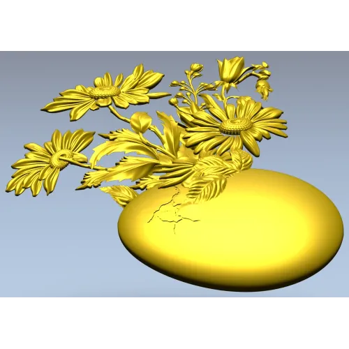 3D модель "Ромашковое яйцо" - STL для ЧПУ