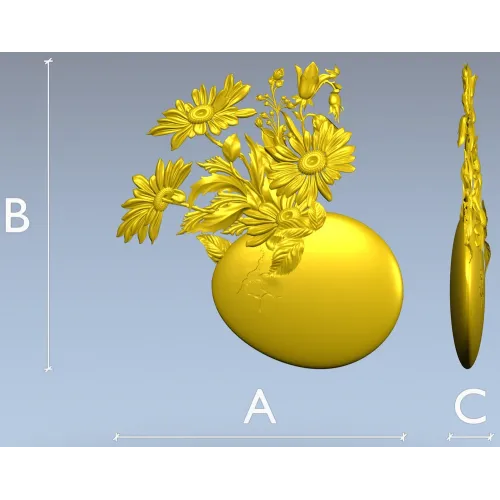 3D модель "Ромашковое яйцо" - STL для ЧПУ