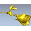 Лежащая роза - 3D модель в формате STL для ЧПУ