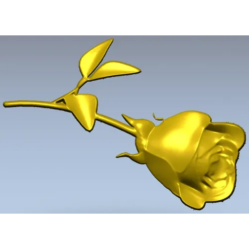 Лежащая роза - 3D модель в формате STL для ЧПУ