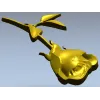 Лежащая роза - 3D модель в формате STL для ЧПУ