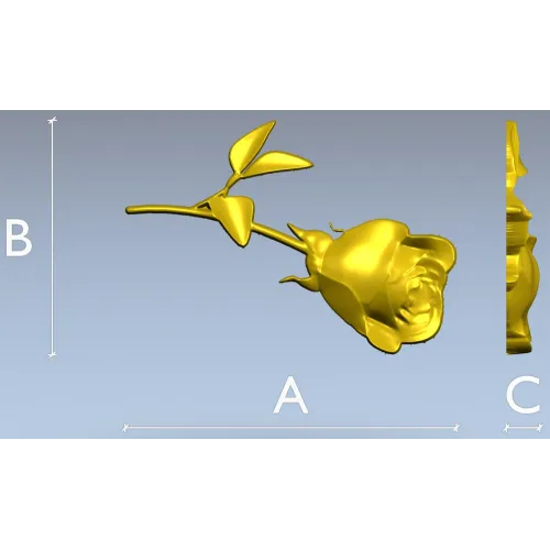 Лежащая роза - 3D модель в формате STL для ЧПУ