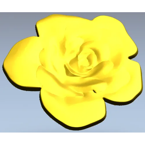 Рельефная роза - stl модель для ЧПУ, декоративная накладка