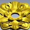 Floral Medallion STL Model for CNC Milling
