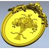 Floral Elegance Medallion 3D STL Model for CNC