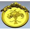 Floral Elegance Medallion 3D STL Model for CNC