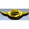 Рельефная роза с боковыми листьями - STL модель для ЧПУ