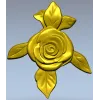 Rose Floral CNC STL Model for Wood Carving
